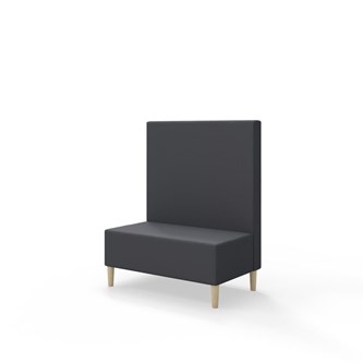 Sittmodul Snake 100 med träben, mellanhög rygg SH43