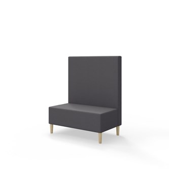 Sittmodul Snake 100 med träben, mellanhög rygg SH43