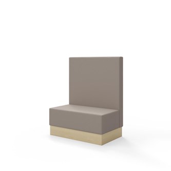 Sittmodul Snake 100 med sockel, mellanhög rygg SH43