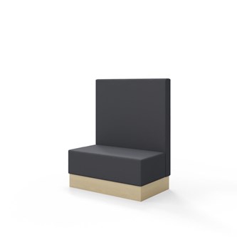 Sittmodul Snake 100 med sockel, mellanhög rygg SH43