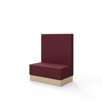 Sittmodul Snake 100 med sockel, mellanhög rygg SH43