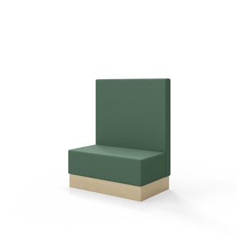 Sittmodul Snake 100 med sockel, mellanhög rygg SH43