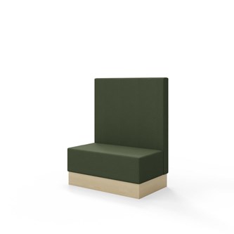 Sittmodul Snake 100 med sockel, mellanhög rygg SH43