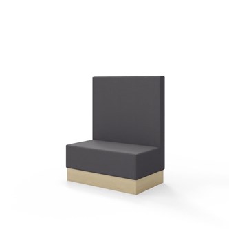 Sittmodul Snake 100 med sockel, mellanhög rygg SH43