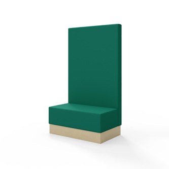 Sittmodul Snake 100 med sockel, hög rygg SH43