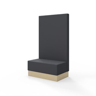 Sittmodul Snake 100 med sockel, hög rygg SH43