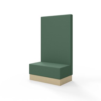 Sittmodul Snake 100 med sockel, hög rygg SH43