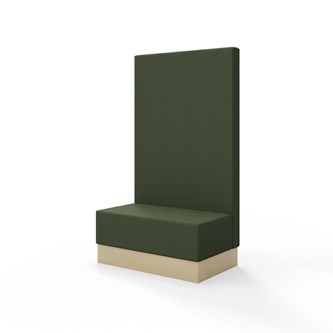 Sittmodul Snake 100 med sockel, hög rygg SH43