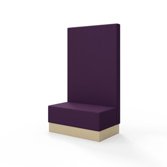 Sittmodul Snake 100 med sockel, hög rygg SH43