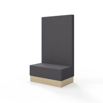 Sittmodul Snake 100 med sockel, hög rygg SH43