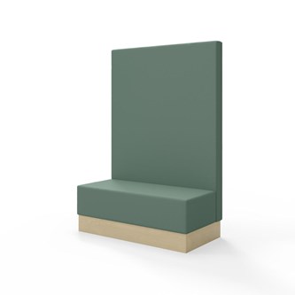 Sittmodul Snake 120 med sockel, hög rygg SH43