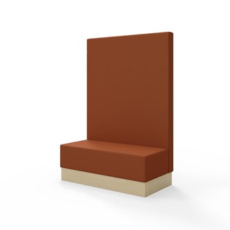 Sittmodul Snake 120 med sockel, hög rygg SH43