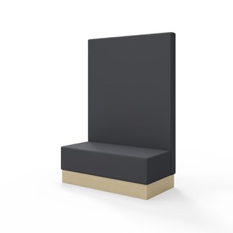 Sittmodul Snake 120 med sockel, hög rygg SH43