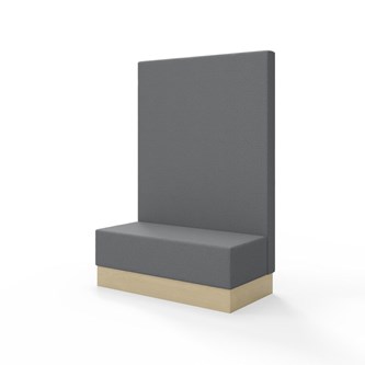 Sittmodul Snake 120 med sockel, hög rygg SH43