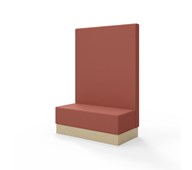 Sittmodul Snake 120 med sockel, hög rygg SH43