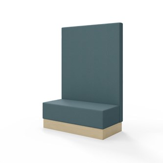 Sittmodul Snake 120 med sockel, hög rygg SH43