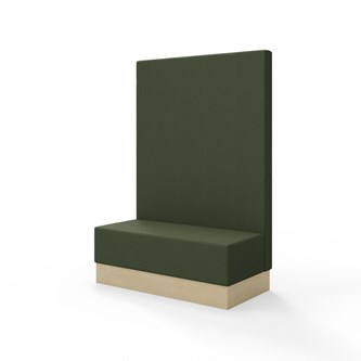 Sittmodul Snake 120 med sockel, hög rygg SH43