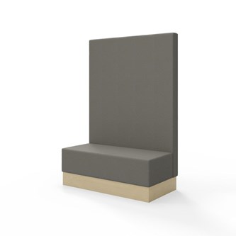 Sittmodul Snake 120 med sockel, hög rygg SH43