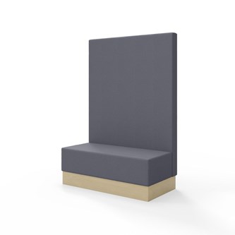 Sittmodul Snake 120 med sockel, hög rygg SH43