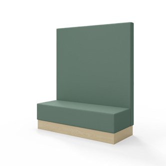 Sittmodul Snake 150 med sockel, hög rygg SH43