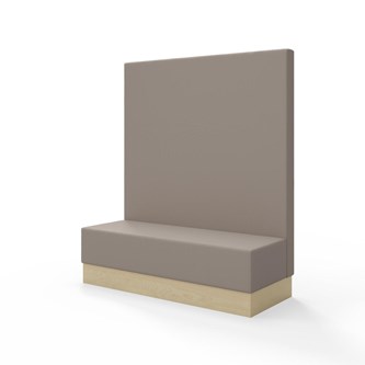 Sittmodul Snake 150 med sockel, hög rygg SH43