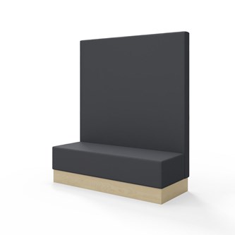 Sittmodul Snake 150 med sockel, hög rygg SH43