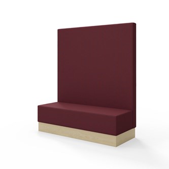 Sittmodul Snake 150 med sockel, hög rygg SH43