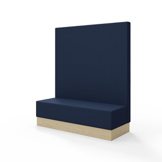 Sittmodul Snake 150 med sockel, hög rygg SH43