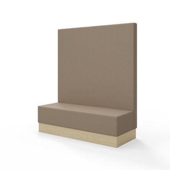 Sittmodul Snake 150 med sockel, hög rygg SH43