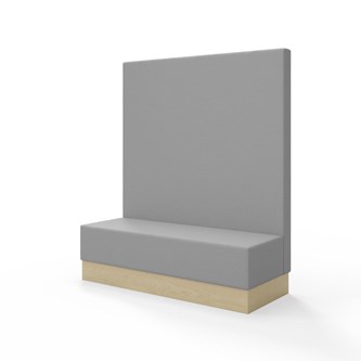 Sittmodul Snake 150 med sockel, hög rygg SH43