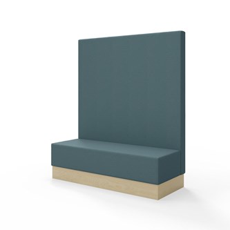 Sittmodul Snake 150 med sockel, hög rygg SH43