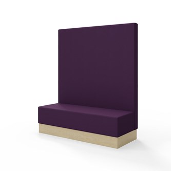 Sittmodul Snake 150 med sockel, hög rygg SH43