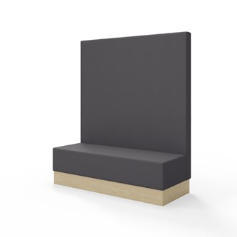 Sittmodul Snake 150 med sockel, hög rygg SH43