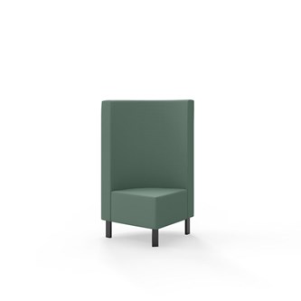 Hörnmodul Snake 90 grader med metallben, mellanhög rygg SH43