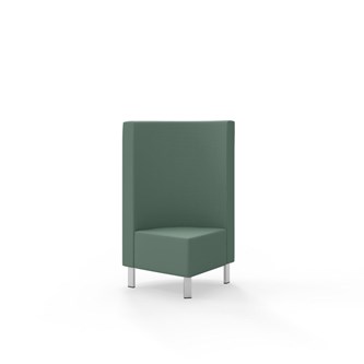 Hörnmodul Snake 90 grader med metallben, mellanhög rygg SH43