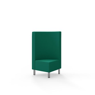 Hörnmodul Snake 90 grader med metallben, mellanhög rygg SH43