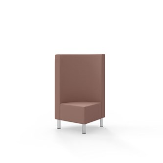 Hörnmodul Snake 90 grader med metallben, mellanhög rygg SH43