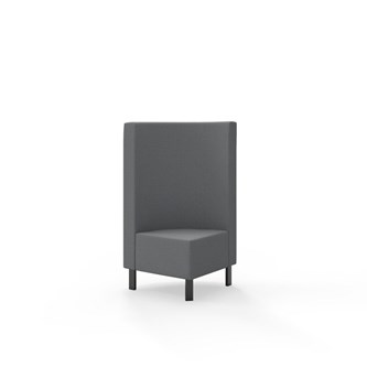 Hörnmodul Snake 90 grader med metallben, mellanhög rygg SH43