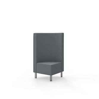 Hörnmodul Snake 90 grader med metallben, mellanhög rygg SH43