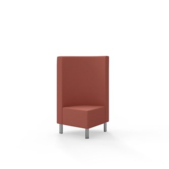 Hörnmodul Snake 90 grader med metallben, mellanhög rygg SH43