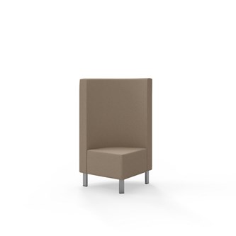 Hörnmodul Snake 90 grader med metallben, mellanhög rygg SH43