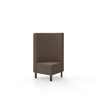 Hörnmodul Snake 90 grader med metallben, mellanhög rygg SH43