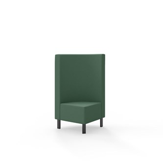 Hörnmodul Snake 90 grader med metallben, mellanhög rygg SH43