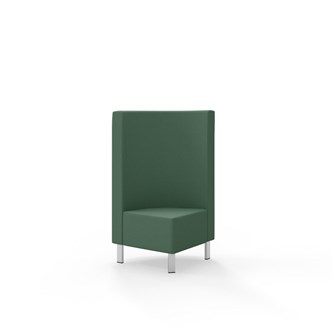 Hörnmodul Snake 90 grader med metallben, mellanhög rygg SH43