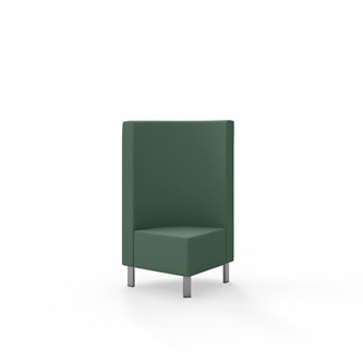 Hörnmodul Snake 90 grader med metallben, mellanhög rygg SH43