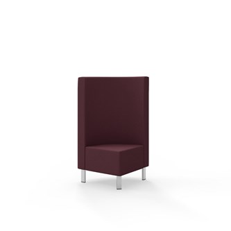 Hörnmodul Snake 90 grader med metallben, mellanhög rygg SH43