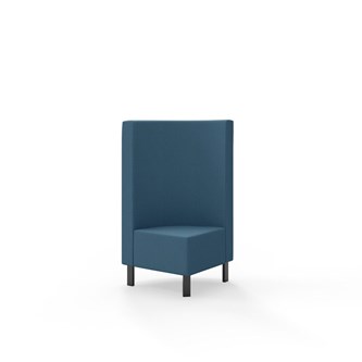 Hörnmodul Snake 90 grader med metallben, mellanhög rygg SH43