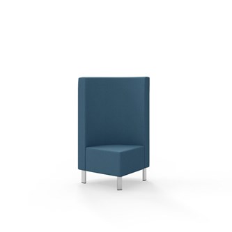 Hörnmodul Snake 90 grader med metallben, mellanhög rygg SH43