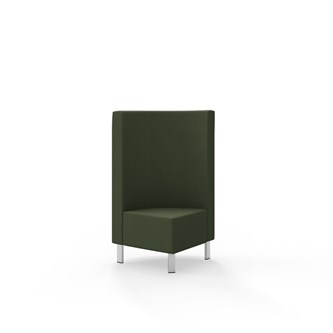 Hörnmodul Snake 90 grader med metallben, mellanhög rygg SH43