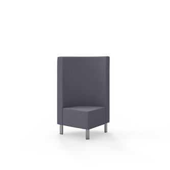 Hörnmodul Snake 90 grader med metallben, mellanhög rygg SH43